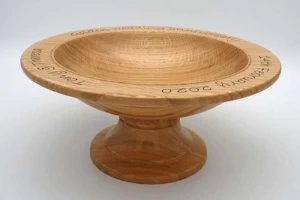 Handmade wooden tazza