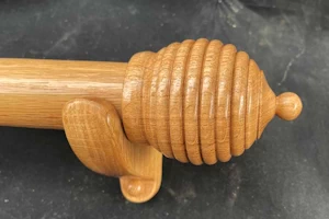 Handmade wooden curtain pole 