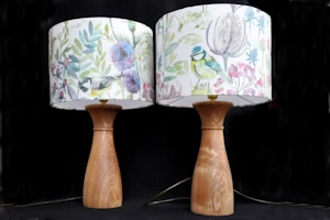 Handmade wooden lamp stands