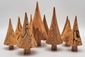 Handmade wooden trees 