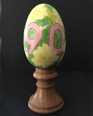 Handmade wooden eggs