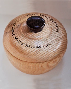 Handmade wooden music box