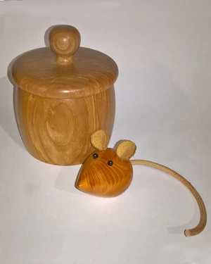 Handmade wooden mouse