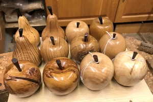 Wooden apples and pears