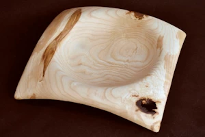 Handmade wooden square bowl